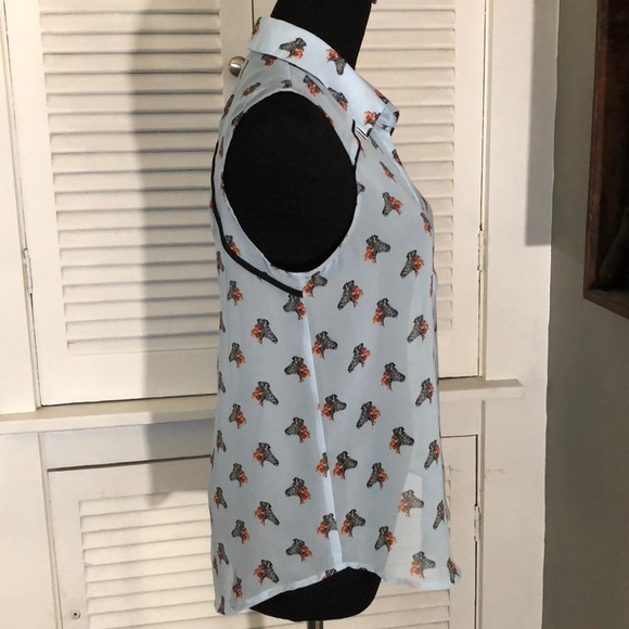 Chloe K sheer zebra top - Picture 4 of 6